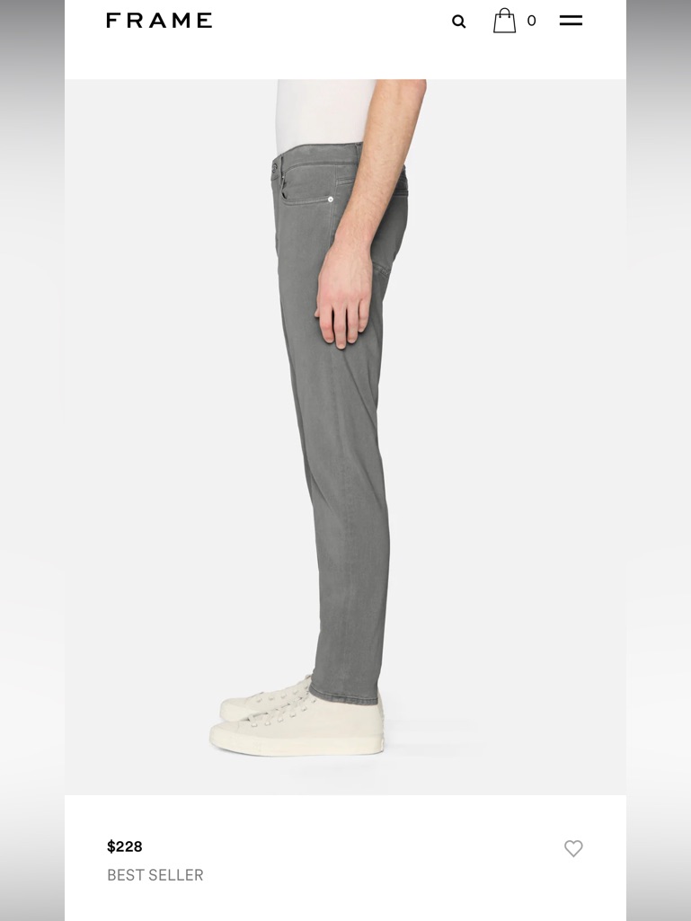 Frame Denim Men's Straight Slim Jeans In Gray